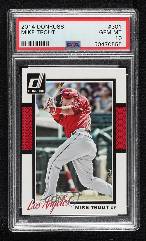 2014 Panini Donruss Mike Trout #301 PSA 10 GEM MT - Image 1 of 2