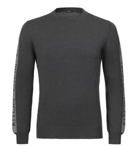 Kiton $1,450 NWT Gray Logo Cotton Stretch Crew Neck Pullover Sweatshirt XXL - Picture 1 of 1