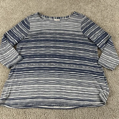 Camiseta Tianello Top Feminina 1X Azul Balé Onda Listrada Arte Minimalista EUA F129 - Imagem 1 de 4