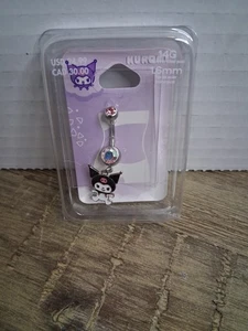 Barra anillo vientre Hello Kitty Kuromi JOYA acero quirúrgico joyería NUEVO 14G - Imagen 1 de 6