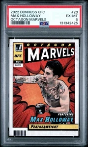PSA 6  2022 Donruss UFC - Octagon Marvels #20 Max Holloway - Picture 1 of 2