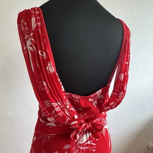 & Other Stories Red Goddess Back Style Midi Dress Holiday Summer Size 10 - Picture 1 of 16