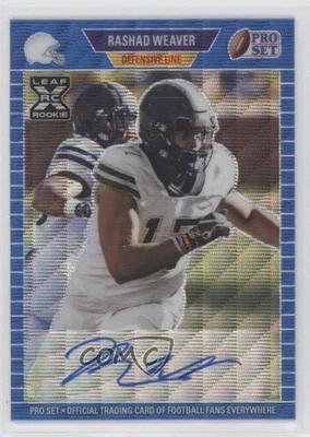 2021 Leaf Pro Set Metal 1989 Blue Wave /50 Rashad Weaver #PA-RW1 Rookie Auto RC - Image 1 of 2