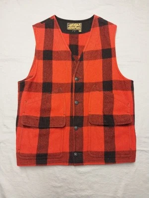 Eddie Bauer Vest Mens Large Tall Buffalo Plaid Vintage Wool - Image 1 of 4