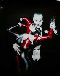 Pintura al óleo Joker y Harley Quinn 40x28 pulgadas. No hay marco de impresión/póster disponible - Imagen 1 de 12