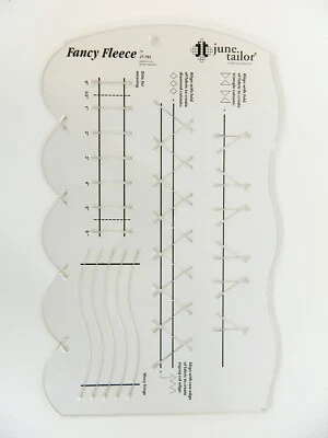 June Taylor Fancy Fleece JT-783 Decorative Edge Cutout Template Slotted Ruler - Image 1 of 4