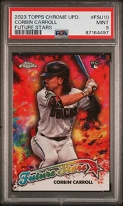 CORBIN CARROLL 2023 Topps Chrome Update FUTURE STARS RC Rookie PSA 9 - Picture 1 of 2
