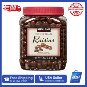 Kirkland Signature Milk Chocolate Raisins Chocolate Covered Raisin Fruit 3.4 lb - Picture 1 of 6