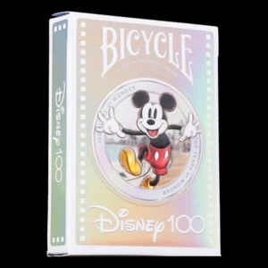 1 DECK Bicycle Disney 100 holographic playing cards USA SELLER - Picture 1 of 3