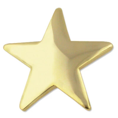 Pin Solapa Reconocimiento Militar Estrella 5 Puntos Oro Brillante Clásico PinMart Foto 1 de 4