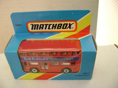 1983 MATCHBOX LESNEY SUPERFAST MB17 LONDON BUS YORK FESTIVAL & MYSTERY PLAYS NEW - Image 1 of 3