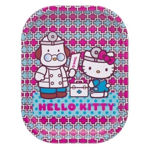 HELLO KITTY "Doctor's Orders" Metal ROLLING TRAY - Small 18x14cm By G-Rollz - Picture 1 of 2