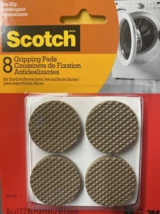 Scotch 1.5 in. Brown Round Hard Surface Gripping Pads (8-Pack) 2 packs NEW - Picture 1 of 2