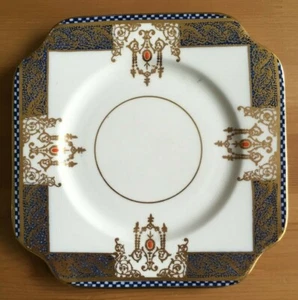 SALISBURY CHINA ENGLAND - PANEL DESIGN SQUARE SIDE PLATE - Picture 1 of 3