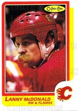 1986-87 O-pee-chee Blank Backs #8 Lanny McDonald