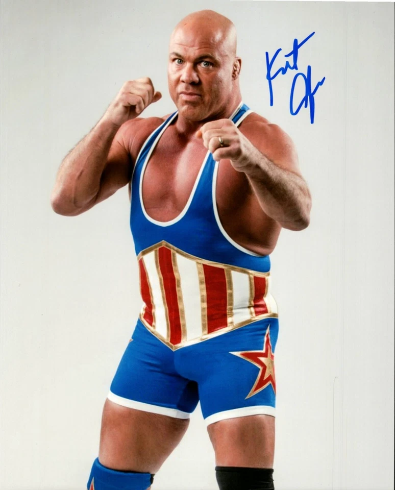 Foto autografada assinada 8x10 de Kurt Angle WWE Wrestling Superstar - Pose A - Imagem 1 de 1