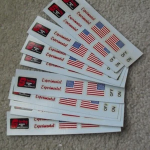 Lot of 10 Small Sheets Sterling Models American Flag Decals - Picture 1 of 1