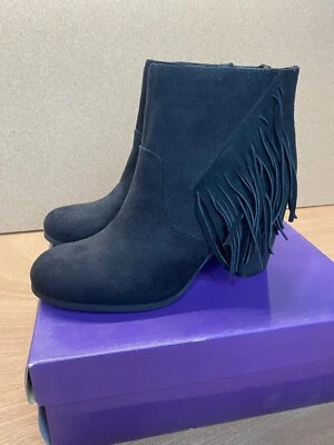 Madden Girl Women's Descent Black Fringe Heeled Booties US 8.5M  - Image 1 of 4