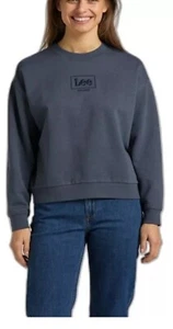 Sudadera LEE para mujer con logotipo sutil en gris lavado talla XL REF WB5 - Imagen 1 de 3