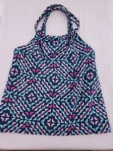 VINEYARD VINES Small Whale Tale Square Tankini Navy Pink Turquoise Moonshine $55 - Picture 1 of 5