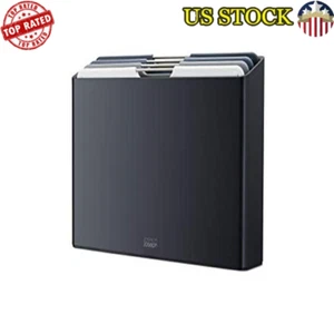 Color Coded Cutting Board Set 4-Piece Large Graphite 9x13 Inches BPA Free New - Picture 1 of 7