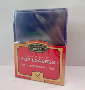 Cardboard Gold CBG 3x4 Toploaders- 35pt Standard Sized Sports Cards 25-Pack NEW - Picture 1 of 5