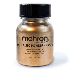 Mehron Gold Metallic Powder Body Paint Ultra Fine Pigment 1 Ounce - Picture 1 of 6