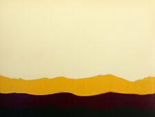 Kristen Gipson "Videograph IV" Hand Signed Serigraph Art Print 1978 landscape