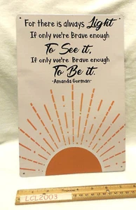 New Light To See It To Be It Be Brave Family Wall Inspirational 8 X 12 sign - Picture 1 of 3