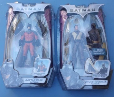 Lote de figuras de acción Mattel MIP 2008 Battle Batman Case Bruce To Ninja Batman DC Foto 1 de 4