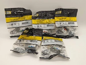 (5) Hubbell Category 6 XCELERATOR Jack HXJ6GY CAT6 Gray - Afbeelding 1 van 4