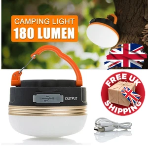 USB Wiederaufladbare LED Camping Laterne Super Hell Wasserdicht Zelt Licht Outdoor - Bild 1 von 9