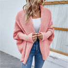 Women Oversized Chunky Knitted Jumper Ladies Batwing Sleeve Baggy Cardigans Coat