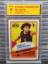 2021-22 Onyx Vintage Ethan Thompson Blue Ink Rookie Auto RC #VAET ACE 9