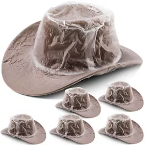 6 Pack Plastic Cowboy Hat Cover Waterproof Hat Protector Covers for Storage Rain - Picture 1 of 7