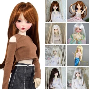 1/3 1/4 1/6 BJD Hair Soft Wig Wavy Wigs with Bangs for BJD Doll Wig DIY Parts - Picture 1 of 24