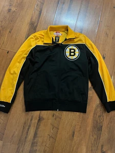 ** VINTAGE MITCHELL & NESS BOSTON BRUINS HOCKEYJACKET ADULT LARGE - Picture 1 of 7