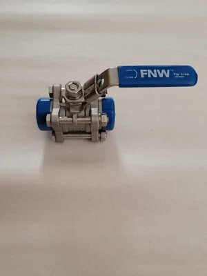 1/2” FNW CF8M 1000cwp 310a Stainless Steel Socket Weld Ball Valve FNW310ASWD  - Image 1 of 4