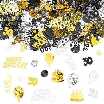 Confettis 30 ans Décoration d'anniversaire 30 ans Femmes Hommes Confettis 30 ... - Photo 1/4