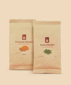 Isha Life Neem & Turmeric Powder Combo Pack Azadirachta indica Immunity 100 Gm - Picture 1 of 6