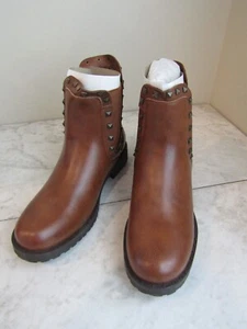 NIB Olivia Miller Belle Studded Chelsea Bootie Brown Women's Shoes Size 8 M - Picture 1 of 7