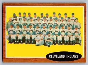 1962 TOPPS #537 CLEVELAND INDIANS TEAM CARD - Picture 1 of 3