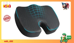 Thick Seat Memory Foam Cushion for Pressure Tailbone Back Pain Relief Office Car - Picture 1 of 8