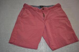36279 J.Crew Shorts Flat Front Pink Cotton Blend Size 33 Stretch Mens