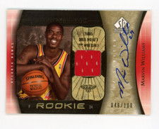 Marvin Williams 2005-06 SP Authentic Limited Auto Jersey RC ROOKIE Gold #d/100