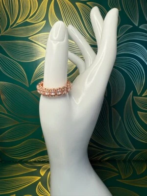 Size 10 - Rose gold filled band with AAA CZ's - Image 1 of 3