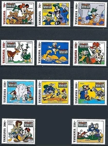 👉 DISNEY / TANZANIA / SAFARI mnh ANIMALS, ELEPHANT HIPPO - Picture 1 of 1