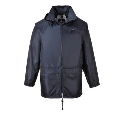 New Portwest S440 Navy Classic Rain Jacket w/ Hood, Waterproof, Vented, 40+UPF - Image 1 of 4