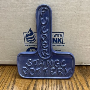 Fulper Stangl Blue Ceramic Dealer Sign 1998 Collectors Club Pottery - Picture 1 of 7
