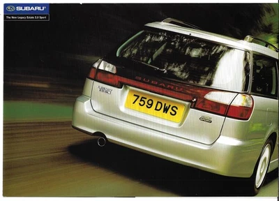 Subaru Legacy 2.0 Sport Estate 2002-2003 UK Market Foldout Sales Brochure - Image 1 of 2